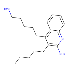 CCCCCc1c(N)nc2ccccc2c1CCCCCN ZINC000473121616