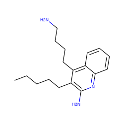 CCCCCc1c(N)nc2ccccc2c1CCCCN ZINC000473118041