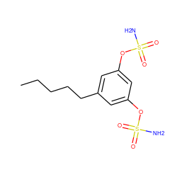 CCCCCc1cc(OS(N)(=O)=O)cc(OS(N)(=O)=O)c1 ZINC000013520260