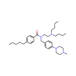 CCCCCc1ccc(C(=O)N(CCN(CCCC)CCCC)Cc2ccc(N3CCN(C)CC3)cc2)cc1 ZINC000028604454