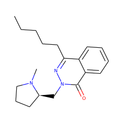 CCCCCc1nn(C[C@H]2CCCN2C)c(=O)c2ccccc12 ZINC000071316869