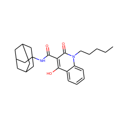 CCCCCn1c(=O)c(C(=O)NC23CC4CC(CC(C4)C2)C3)c(O)c2ccccc21 ZINC000100658538