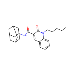 CCCCCn1c(=O)c(C(=O)NC23CC4CC(CC(C4)C2)C3)cc2ccccc21 ZINC000072106038