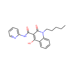 CCCCCn1c(=O)c(C(=O)Nc2ccccn2)c(O)c2ccccc21 ZINC000002275084