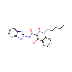 CCCCCn1c(=O)c(C(=O)Nc2nc3ccccc3[nH]2)c(O)c2ccccc21 ZINC000002319924