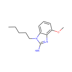 CCCCCn1c(N)nc2c(OC)cccc21 ZINC000134965222