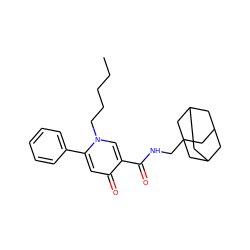 CCCCCn1cc(C(=O)NCC23CC4CC(CC(C4)C2)C3)c(=O)cc1-c1ccccc1 ZINC000066252492