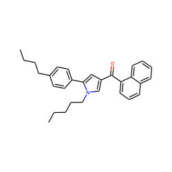 CCCCCn1cc(C(=O)c2cccc3ccccc23)cc1-c1ccc(CCCC)cc1 ZINC000036294621