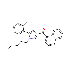 CCCCCn1cc(C(=O)c2cccc3ccccc23)cc1-c1ccccc1C ZINC000036294595