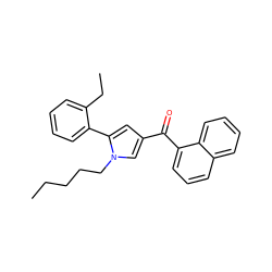 CCCCCn1cc(C(=O)c2cccc3ccccc23)cc1-c1ccccc1CC ZINC000036294597