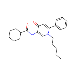 CCCCCn1cc(NC(=O)C2CCCCC2)c(=O)cc1-c1ccccc1 ZINC000066259652