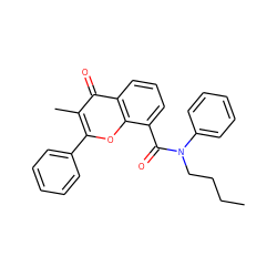 CCCCN(C(=O)c1cccc2c(=O)c(C)c(-c3ccccc3)oc12)c1ccccc1 ZINC000003337330