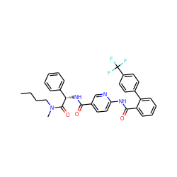 CCCCN(C)C(=O)[C@@H](NC(=O)c1ccc(NC(=O)c2ccccc2-c2ccc(C(F)(F)F)cc2)nc1)c1ccccc1 ZINC000036184494