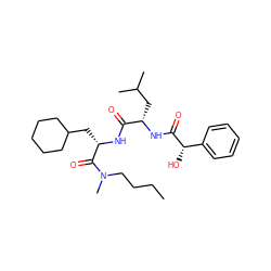 CCCCN(C)C(=O)[C@H](CC1CCCCC1)NC(=O)[C@H](CC(C)C)NC(=O)[C@@H](O)c1ccccc1 ZINC000029554241