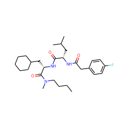 CCCCN(C)C(=O)[C@H](CC1CCCCC1)NC(=O)[C@H](CC(C)C)NC(=O)Cc1ccc(F)cc1 ZINC000029559902