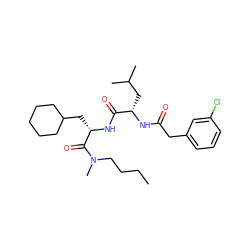 CCCCN(C)C(=O)[C@H](CC1CCCCC1)NC(=O)[C@H](CC(C)C)NC(=O)Cc1cccc(Cl)c1 ZINC000029560474