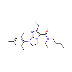 CCCCN(CC)C(=O)c1c(CC)nc2n1CCN2c1c(C)cc(C)cc1C ZINC000028128118