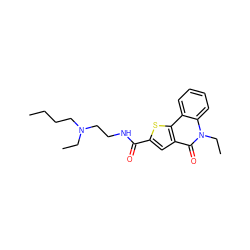 CCCCN(CC)CCNC(=O)c1cc2c(=O)n(CC)c3ccccc3c2s1 ZINC000004939103