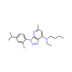 CCCCN(CC)c1cc(C)nc2c1nnn2-c1ccc(C(C)C)cc1Br ZINC000013795052