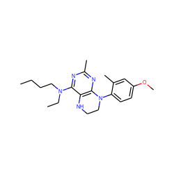 CCCCN(CC)c1nc(C)nc2c1NCCN2c1ccc(OC)cc1C ZINC000014975051