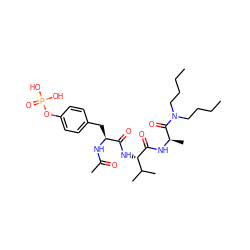 CCCCN(CCCC)C(=O)[C@@H](C)NC(=O)[C@@H](NC(=O)[C@H](Cc1ccc(OP(=O)(O)O)cc1)NC(C)=O)C(C)C ZINC000027431673