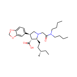 CCCCN(CCCC)C(=O)CN1C[C@H](c2ccc3c(c2)OCO3)[C@@H](C(=O)O)[C@@H]1CC[C@@H](C)CC ZINC000013780878