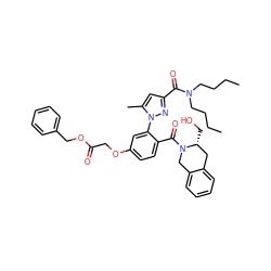 CCCCN(CCCC)C(=O)c1cc(C)n(-c2cc(OCC(=O)OCc3ccccc3)ccc2C(=O)N2Cc3ccccc3C[C@H]2CO)n1 ZINC000207601751