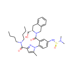 CCCCN(CCCC)C(=O)c1cc(C)n(-c2ccc(N[S@+]([O-])N(C)C)cc2C(=O)N2Cc3ccccc3C[C@H]2CO)n1 ZINC001772654800