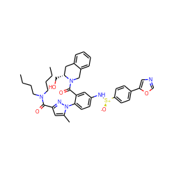 CCCCN(CCCC)C(=O)c1cc(C)n(-c2ccc(N[S@+]([O-])c3ccc(-c4cnco4)cc3)cc2C(=O)N2Cc3ccccc3C[C@H]2CO)n1 ZINC001772635249