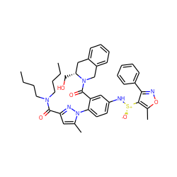 CCCCN(CCCC)C(=O)c1cc(C)n(-c2ccc(N[S@@+]([O-])c3c(-c4ccccc4)noc3C)cc2C(=O)N2Cc3ccccc3C[C@H]2CO)n1 ZINC001772636018