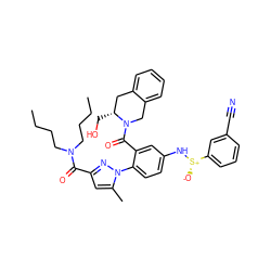 CCCCN(CCCC)C(=O)c1cc(C)n(-c2ccc(N[S@@+]([O-])c3cccc(C#N)c3)cc2C(=O)N2Cc3ccccc3C[C@H]2CO)n1 ZINC001772620611