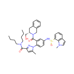 CCCCN(CCCC)C(=O)c1cc(C)n(-c2ccc(N[S@@+]([O-])c3cccc4ccn(C)c34)cc2C(=O)N2Cc3ccccc3C[C@H]2CO)n1 ZINC001772603167