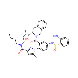 CCCCN(CCCC)C(=O)c1cc(C)n(-c2ccc(N[S@@+]([O-])c3ccccc3N)cc2C(=O)N2Cc3ccccc3C[C@H]2CO)n1 ZINC001772585002