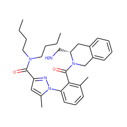 CCCCN(CCCC)C(=O)c1cc(C)n(-c2cccc(C)c2C(=O)N2Cc3ccccc3C[C@H]2CN)n1 ZINC000040848537