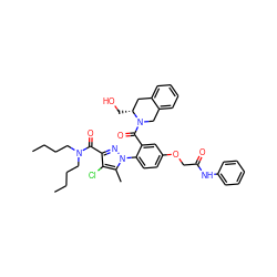 CCCCN(CCCC)C(=O)c1nn(-c2ccc(OCC(=O)Nc3ccccc3)cc2C(=O)N2Cc3ccccc3C[C@H]2CO)c(C)c1Cl ZINC000207606568