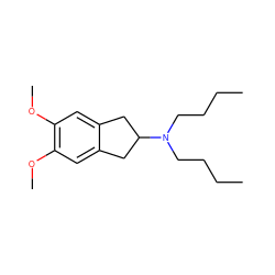 CCCCN(CCCC)C1Cc2cc(OC)c(OC)cc2C1 ZINC000013471368