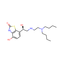 CCCCN(CCCC)CCNC[C@H](O)c1ccc(O)c2[nH]c(=O)sc12 ZINC000058592661