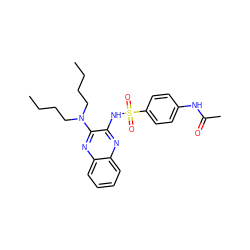 CCCCN(CCCC)c1nc2ccccc2nc1NS(=O)(=O)c1ccc(NC(C)=O)cc1 ZINC000003001631