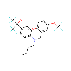 CCCCN(Cc1cc(OC(F)(F)F)ccc1O)c1ccc(C(O)(C(F)(F)F)C(F)(F)F)cc1 ZINC000049881595