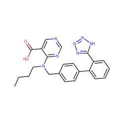 CCCCN(Cc1ccc(-c2ccccc2-c2nnn[nH]2)cc1)c1ncncc1C(=O)O ZINC000001533713