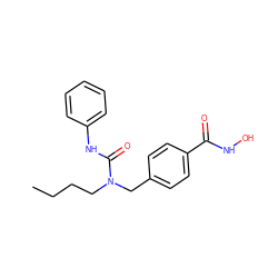 CCCCN(Cc1ccc(C(=O)NO)cc1)C(=O)Nc1ccccc1 ZINC000095573398