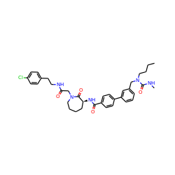 CCCCN(Cc1cccc(-c2ccc(C(=O)N[C@H]3CCCCN(CC(=O)NCCc4ccc(Cl)cc4)C3=O)cc2)c1)C(=O)NC ZINC000003989506