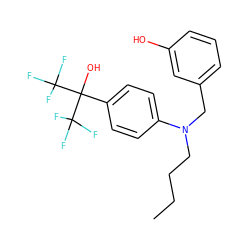 CCCCN(Cc1cccc(O)c1)c1ccc(C(O)(C(F)(F)F)C(F)(F)F)cc1 ZINC000034946696