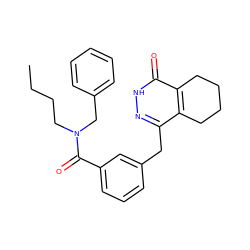 CCCCN(Cc1ccccc1)C(=O)c1cccc(Cc2n[nH]c(=O)c3c2CCCC3)c1 ZINC000167018186