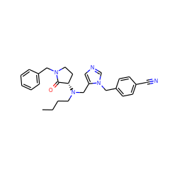 CCCCN(Cc1cncn1Cc1ccc(C#N)cc1)[C@H]1CCN(Cc2ccccc2)C1=O ZINC000013863878