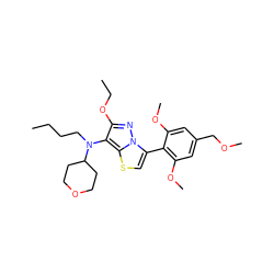 CCCCN(c1c(OCC)nn2c(-c3c(OC)cc(COC)cc3OC)csc12)C1CCOCC1 ZINC000096172616