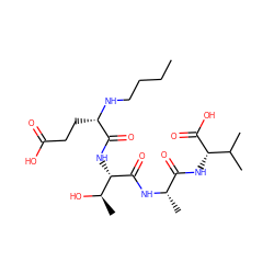 CCCCN[C@@H](CCC(=O)O)C(=O)N[C@H](C(=O)N[C@@H](C)C(=O)N[C@H](C(=O)O)C(C)C)[C@@H](C)O ZINC000040954187