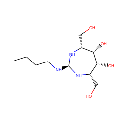 CCCCN[C@@H]1N[C@@H](CO)[C@@H](O)[C@@H](O)[C@@H](CO)N1 ZINC000253806485