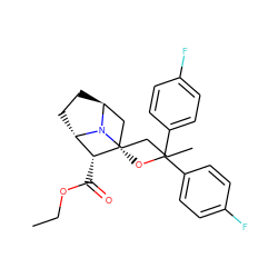 CCCCN1[C@H]2CC[C@H]1[C@@H](C(=O)OCC)[C@@H](OC(c1ccc(F)cc1)c1ccc(F)cc1)C2 ZINC000261077197