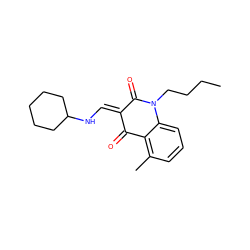 CCCCN1C(=O)/C(=C/NC2CCCCC2)C(=O)c2c(C)cccc21 ZINC000473108502